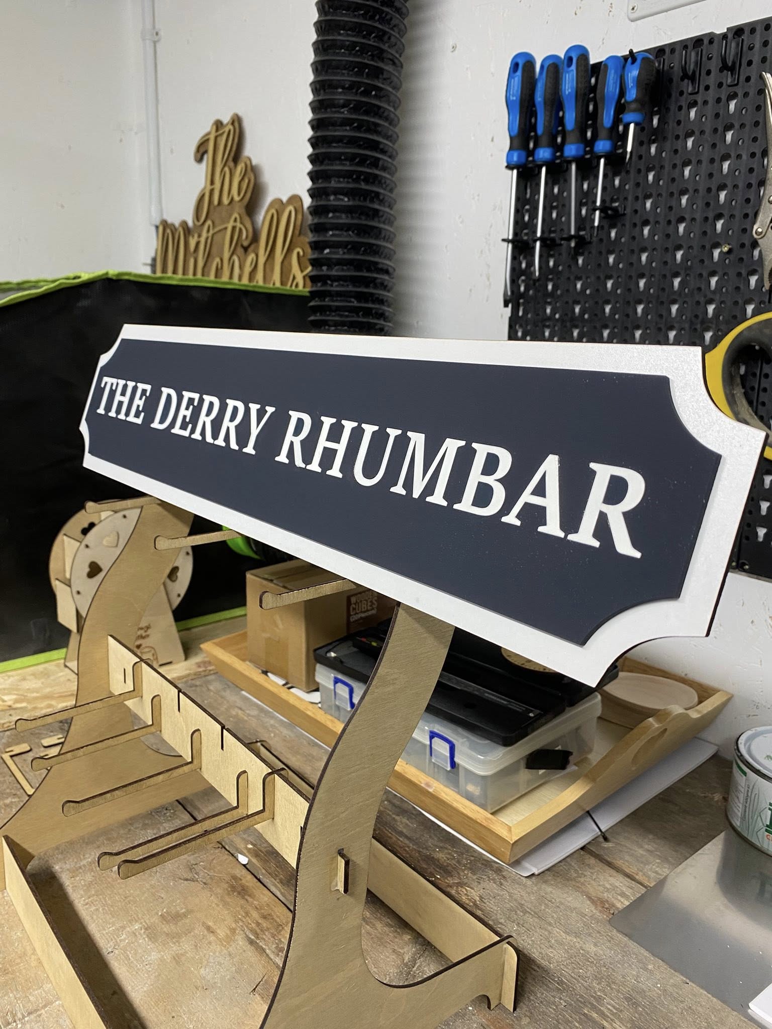 Custom Railroad Style Wall Sign