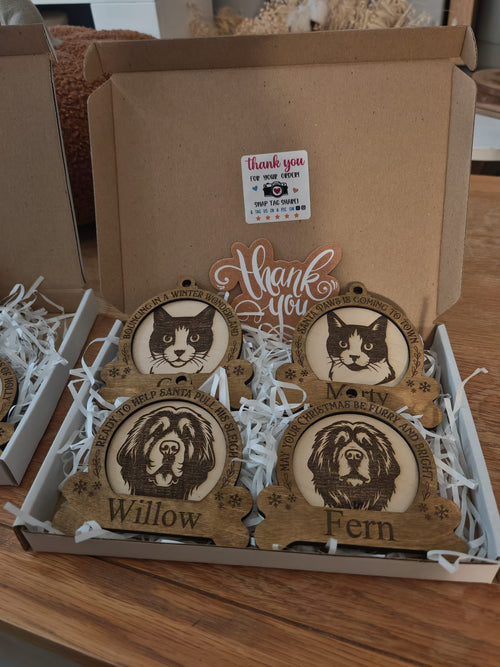 Personalised Christmas Pet Baubles – Dog & Cat Keepsake